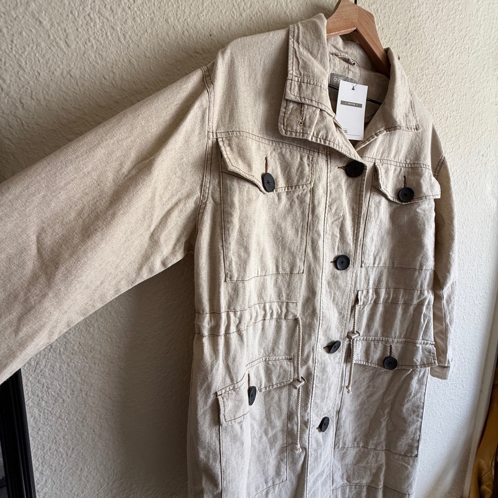 ASOS Beige Utility Jacket with Front Pockets – Size 34 – NWT - Picture 4 of 12